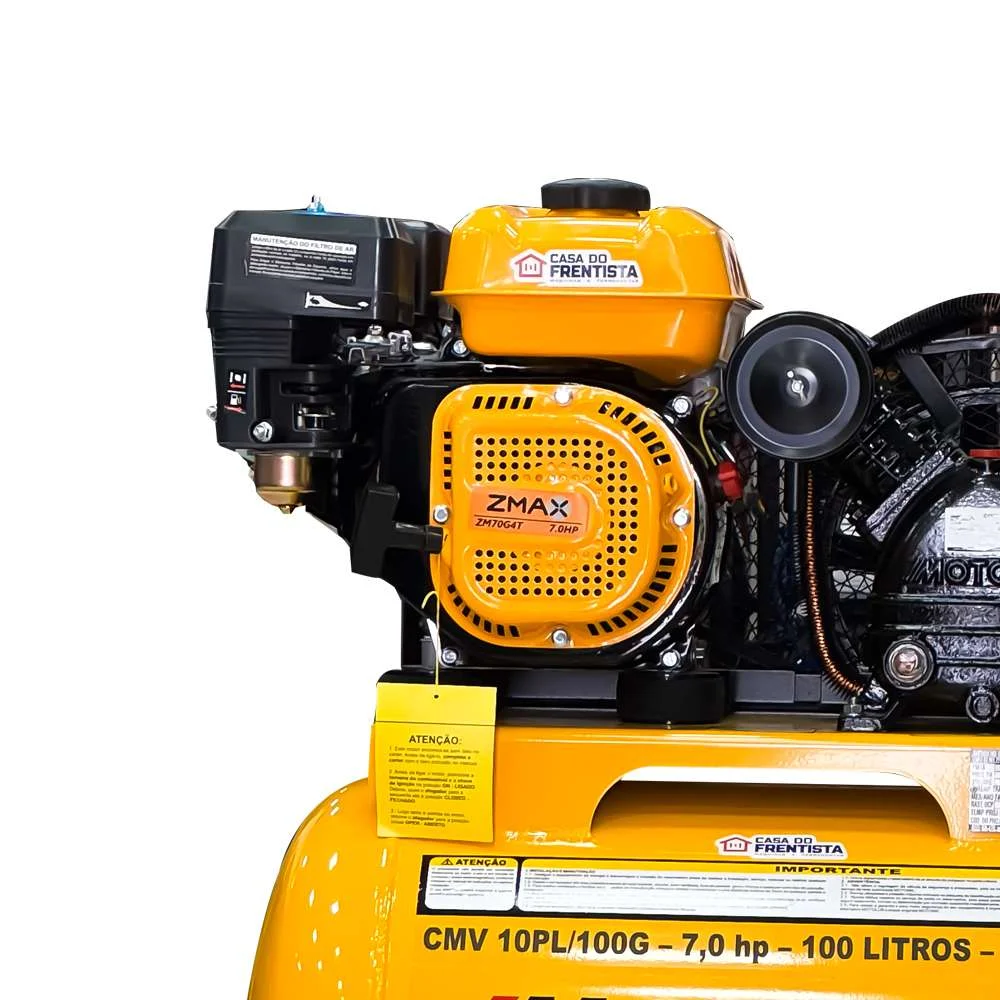 Compressor de Ar 10 Pés a Gasolina 7 Hp 100L Air Power Motomil