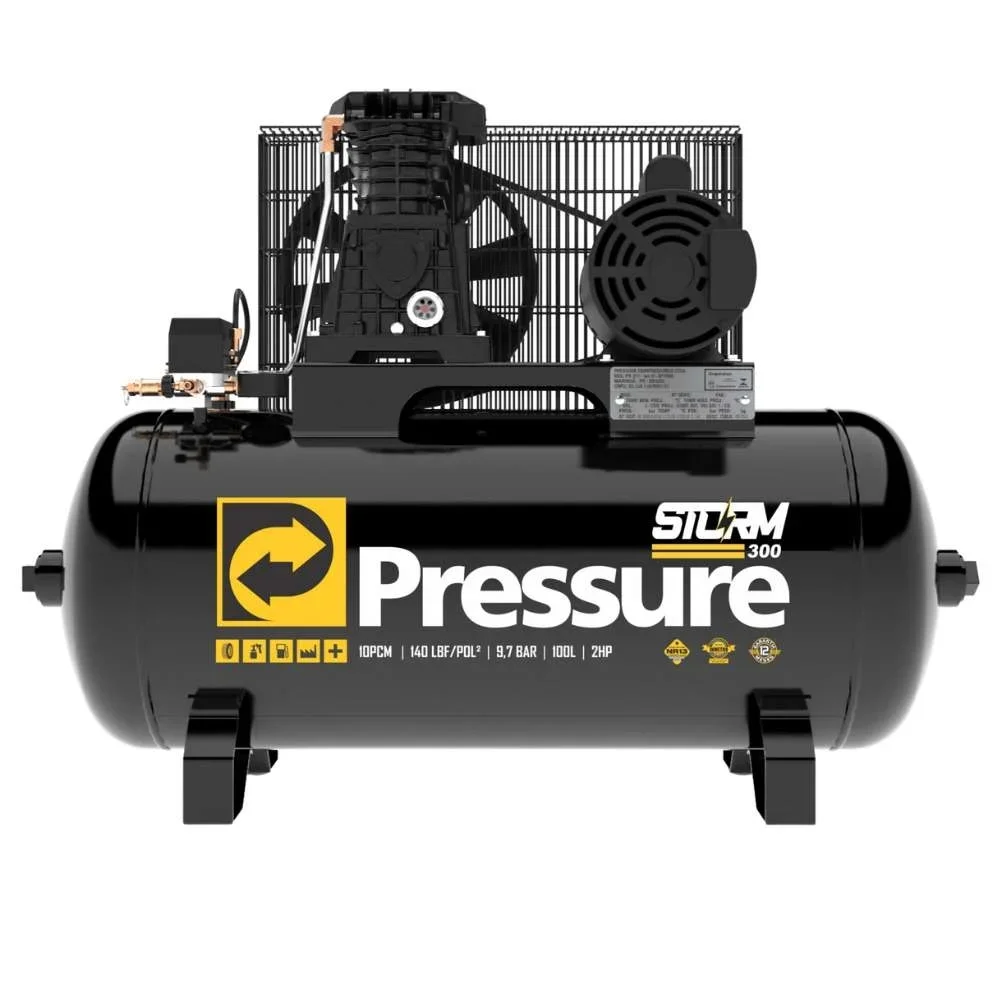 Compressor de Ar 10 Pés Pressure e Pistola Gravidade para Textura