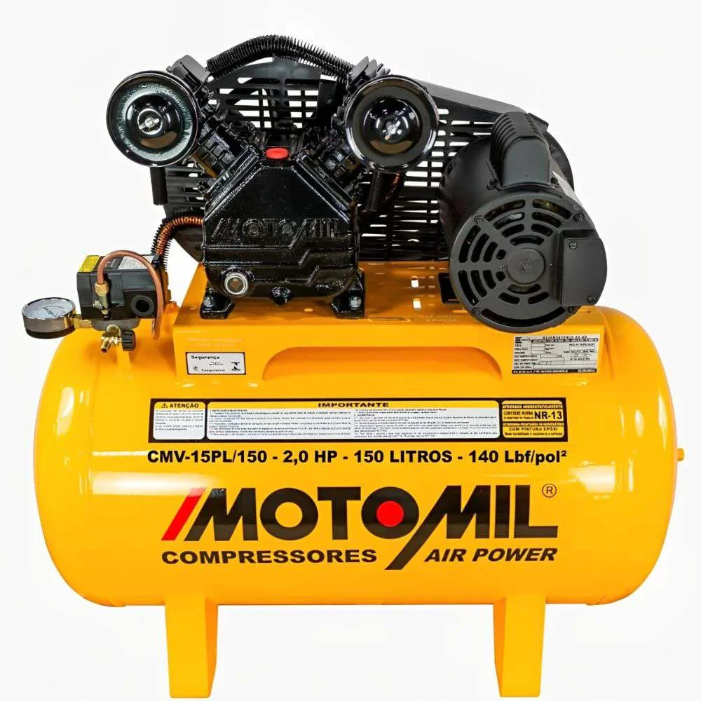 Compressor de Ar 15 Pés 150L 127/220V Cmv-15Pl/150 Motomil