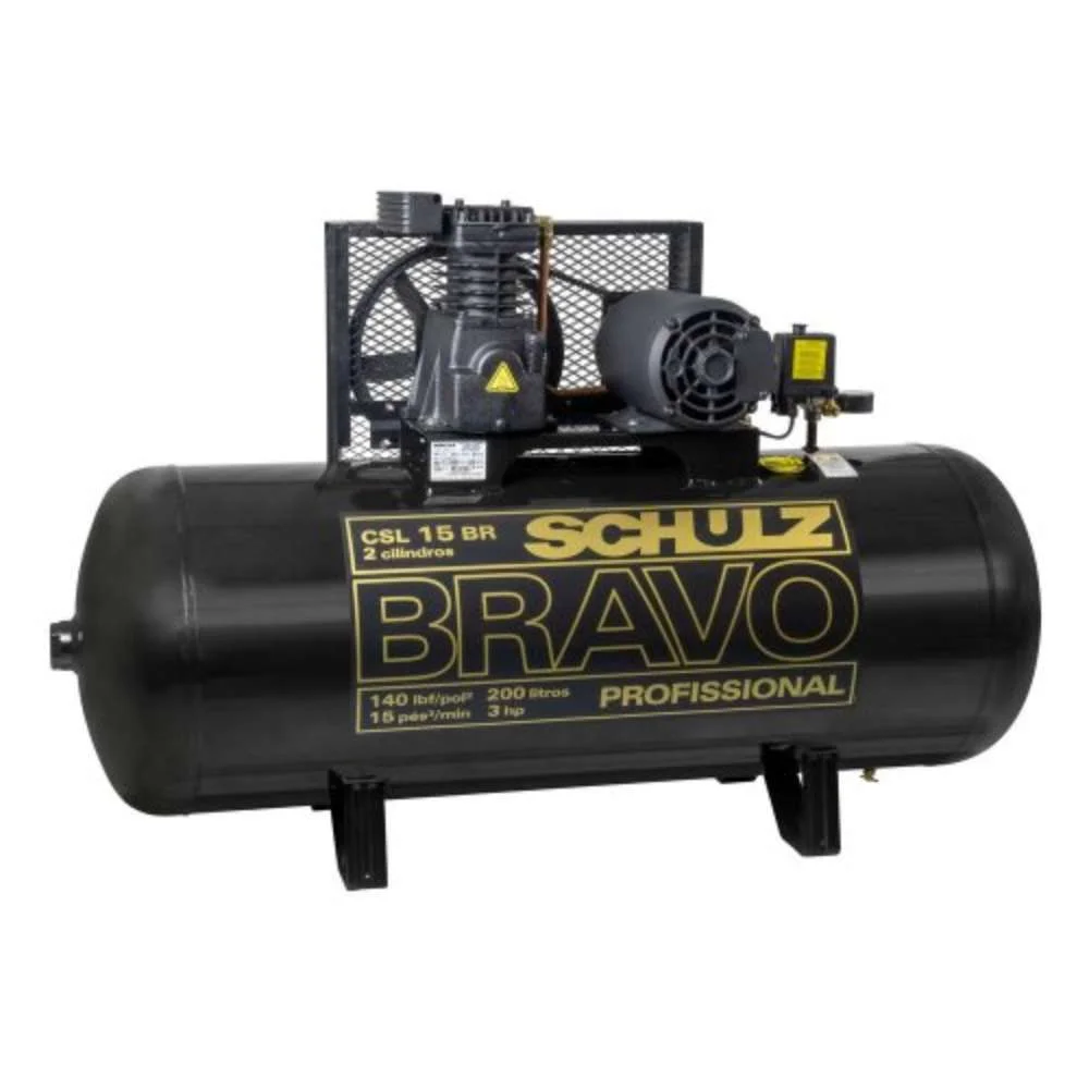 Compressor de Ar 15 Pés 200L 3Hp Bravo Trif Schulz 220V