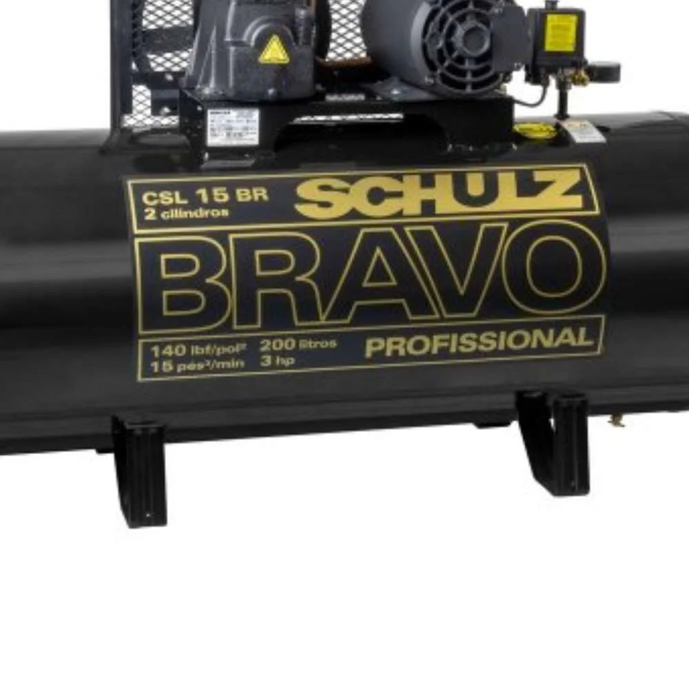 Compressor de Ar 15 Pés 200L 3Hp Bravo Trif Schulz 220V