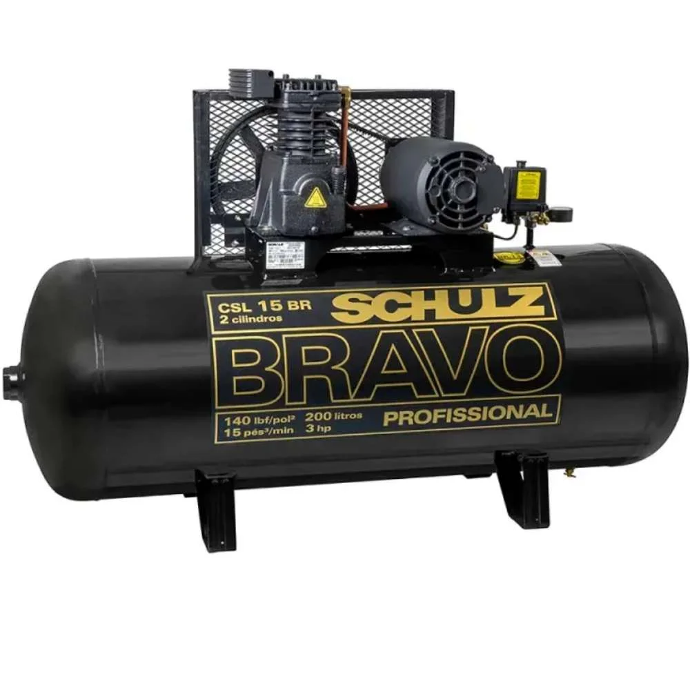 Compressor de Ar 15 Pés 200L 3Hp Bravo Trif Schulz 220V