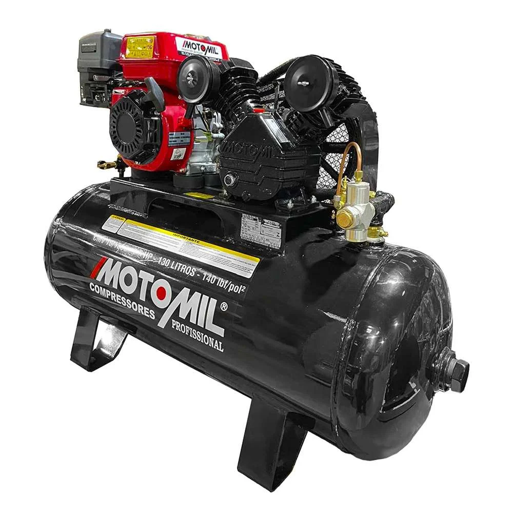 Compressor de Ar 15 Pés a Gasolina 7 Hp 130L Motomil