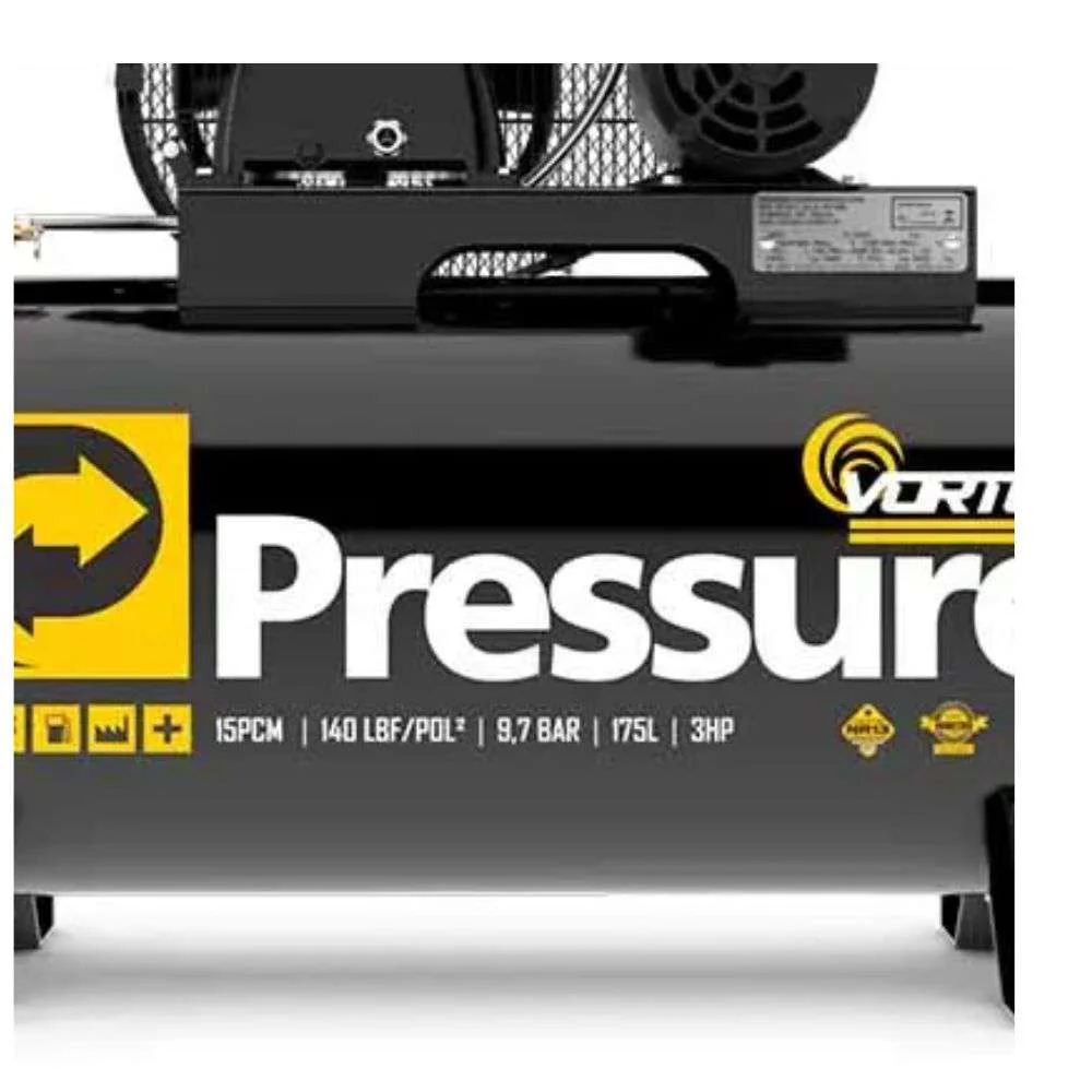 Compressor de Ar 15 Pes Vortex450 175L Mono