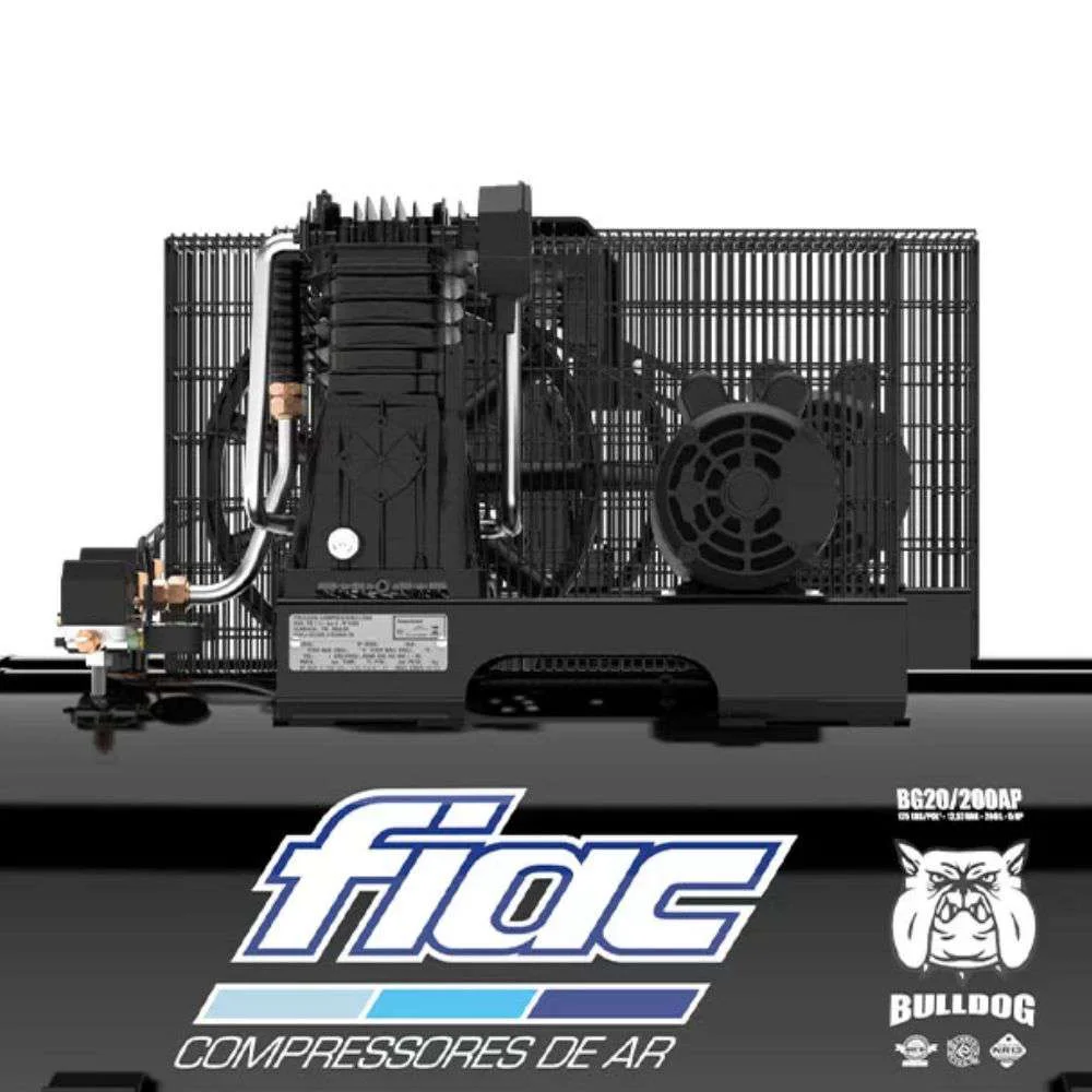 Compressor de Ar 20 Pés 200L 175 Psi Ap Fiac Bulldog