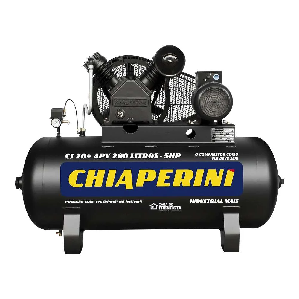 Compressor de Ar 20 Pés 200L 175Psi Chiaperini 220/380V Trifásico