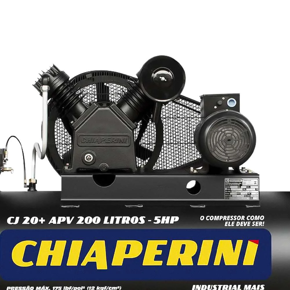 Compressor de Ar 20 Pés 200L 175Psi Chiaperini 220/380V Trifásico