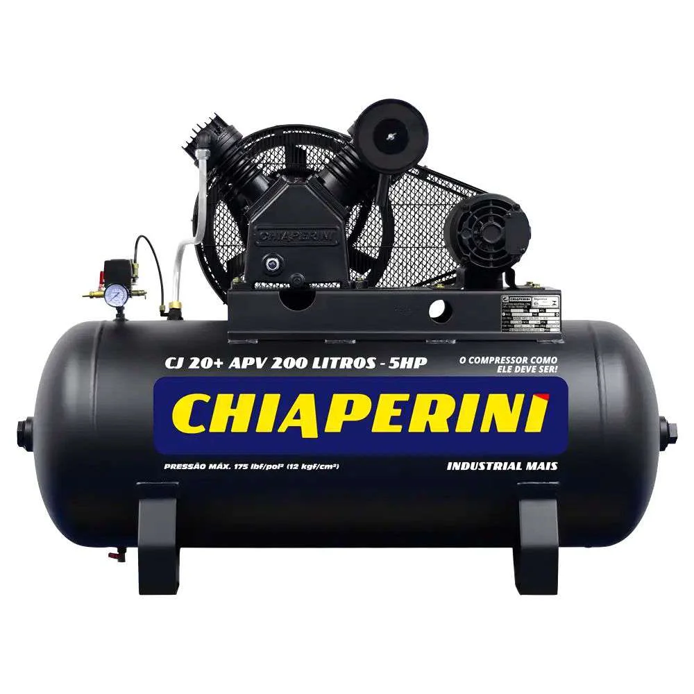 Compressor de Ar 20 Pés 200L 175Psi Chiaperini 220V Monofásico