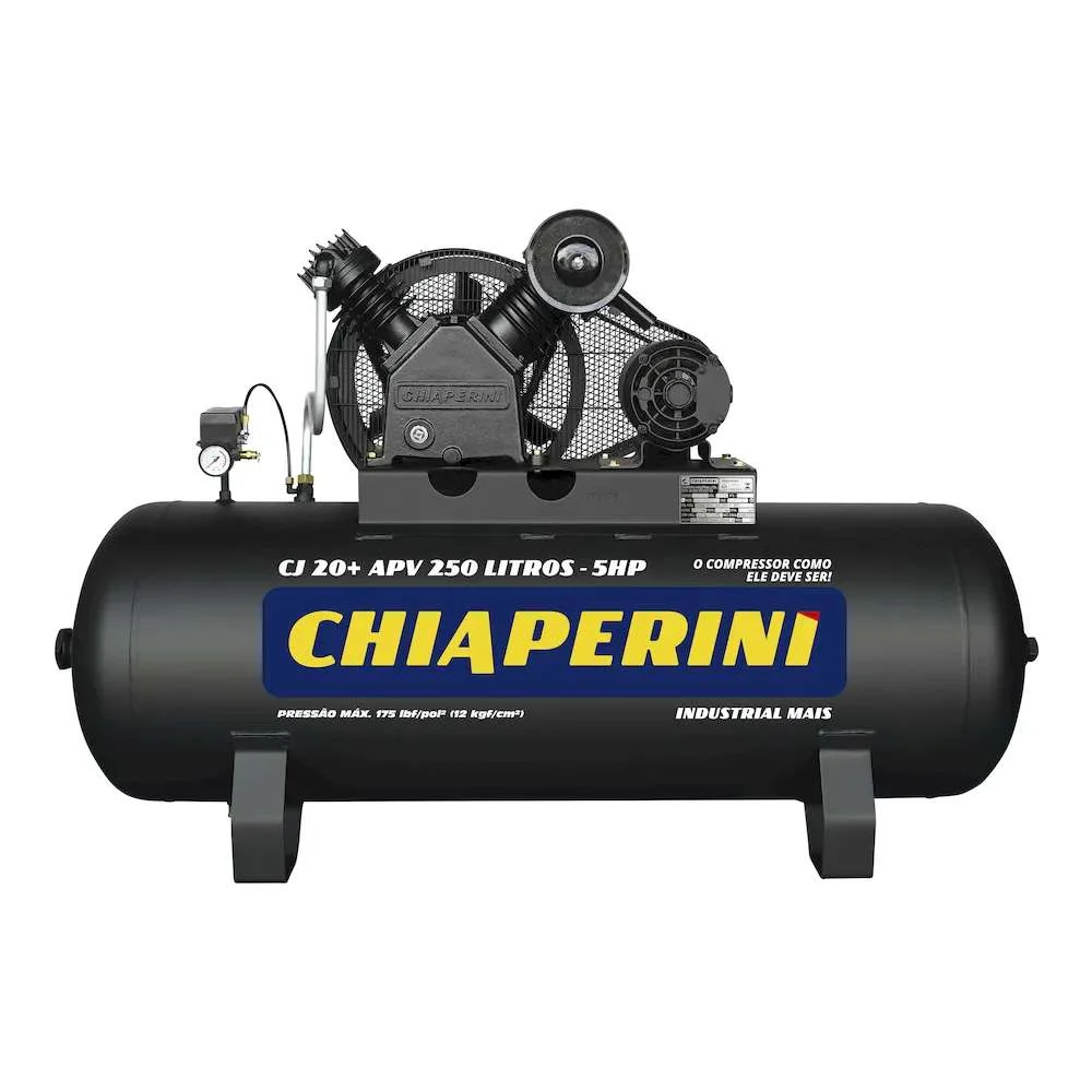 Compressor de Ar 20 Pés 250L 175Psi Chiaperini 220/380V Trifásico