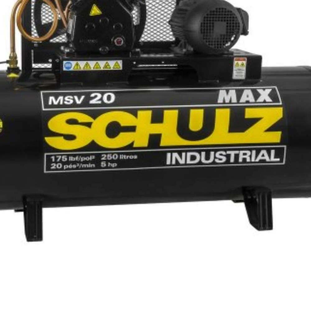 Compressor de Ar 20 Pés 5Hp 250L 220V Schulz