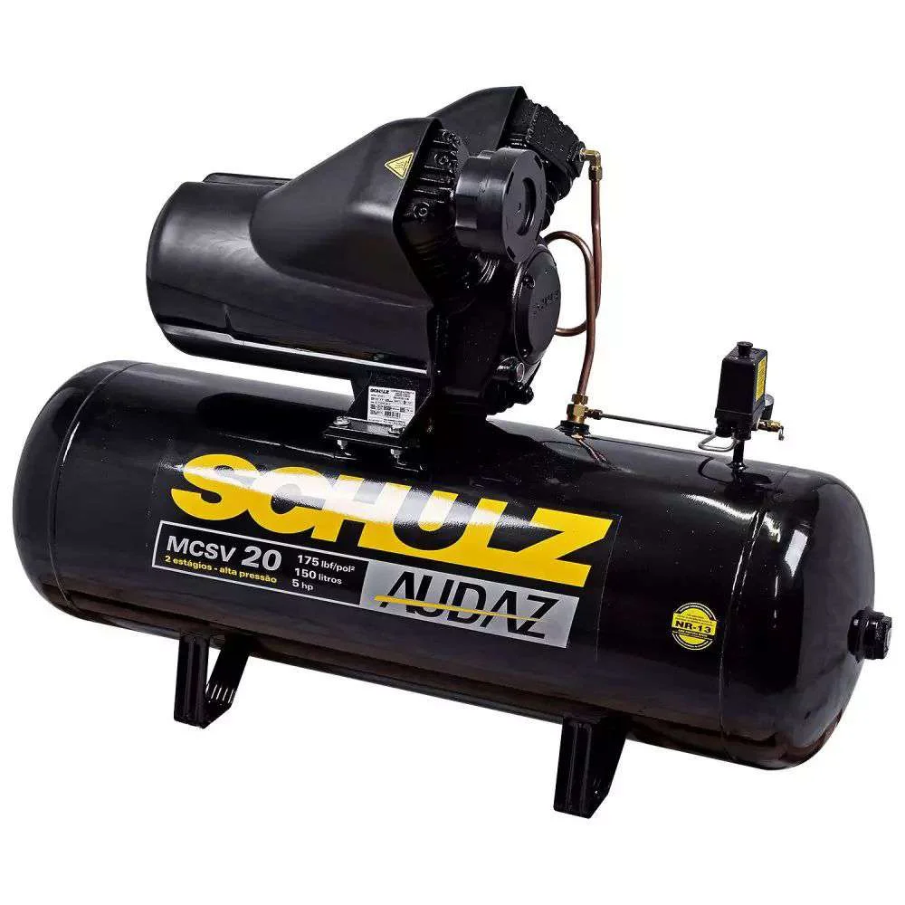 Compressor de Ar 20 Pés 5Hp Mcsv20/150 Audaz Schulz