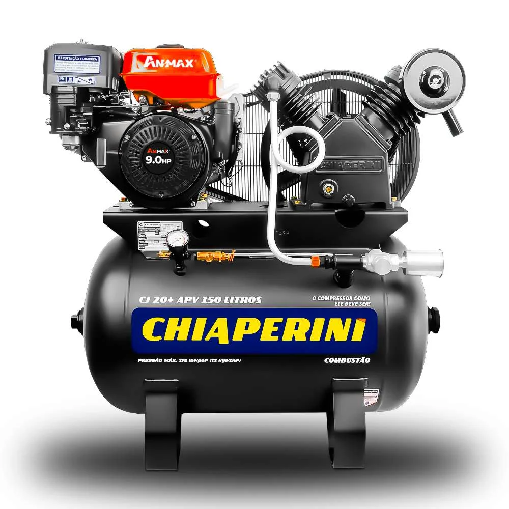 Compressor de Ar 20 Pés À Gasolina 175Psi 150L 9Hp Chiaperini.