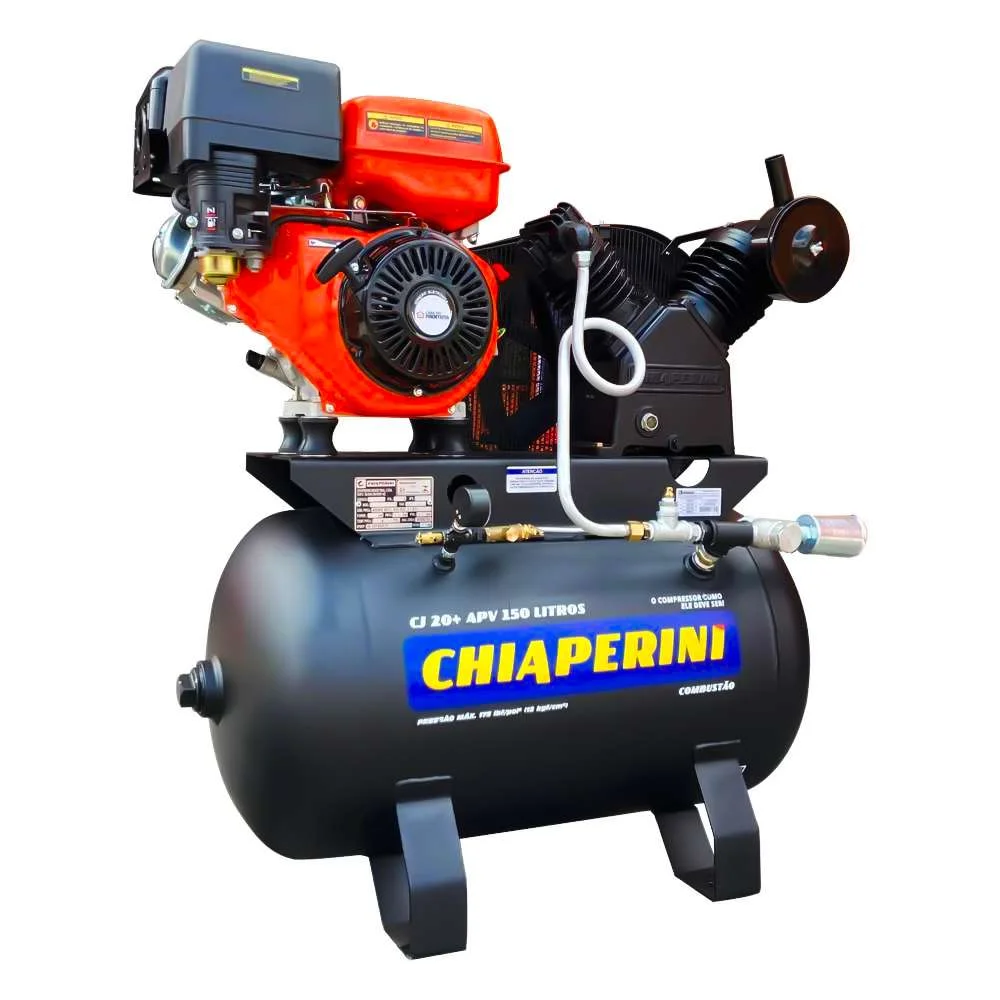 Compressor de Ar 20 Pés À Gasolina 175Psi 150L 9Hp Chiaperini.