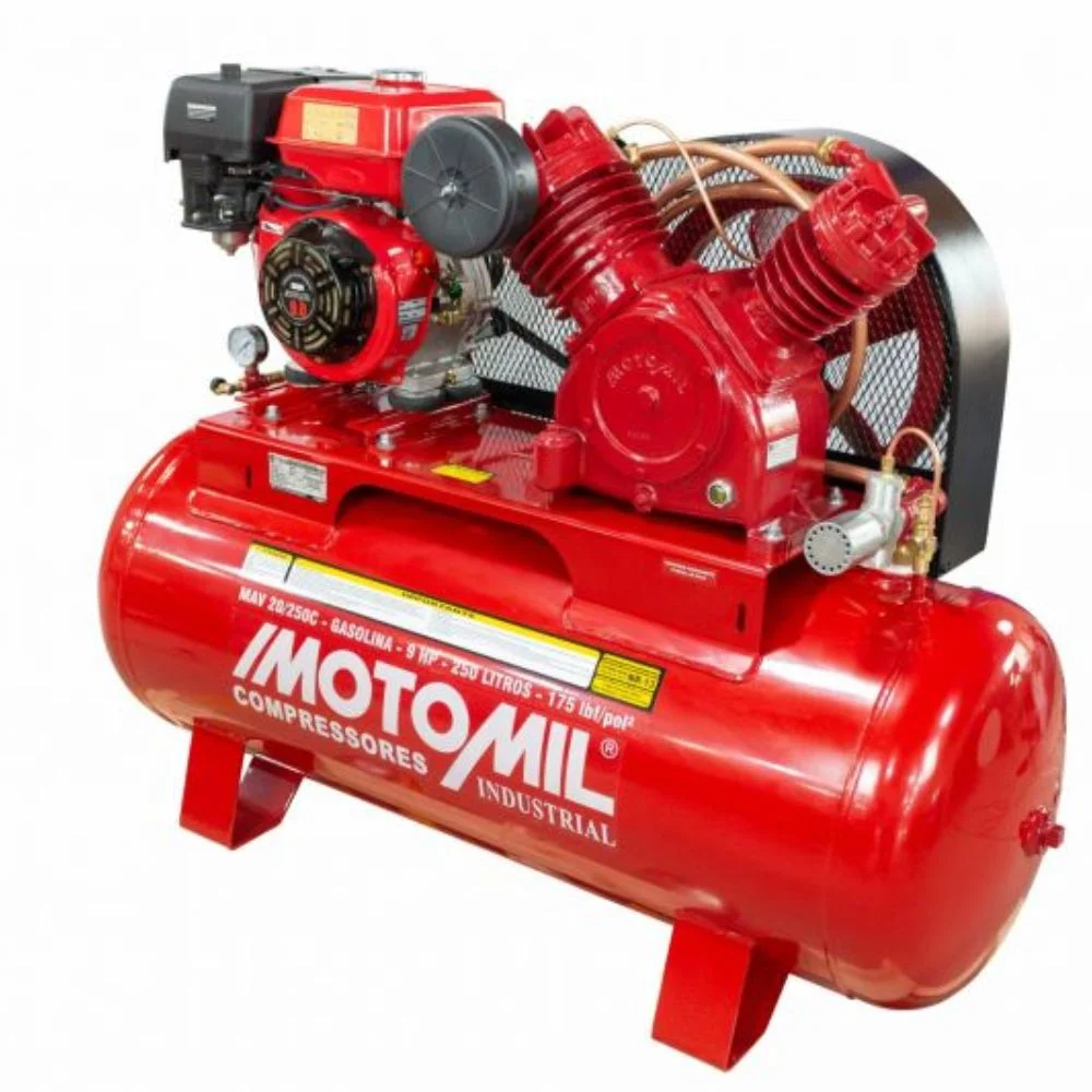 Compressor de Ar 20 Pés a Gasolina 7 HP 250L Motomil