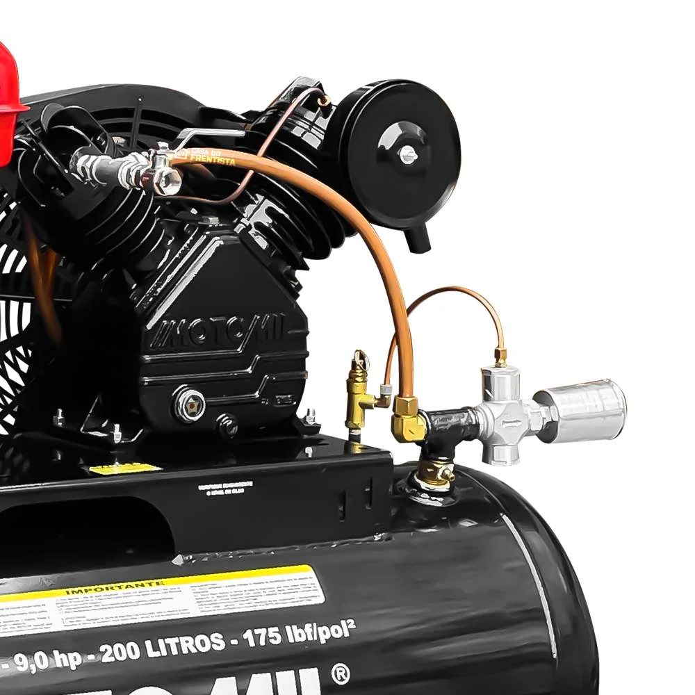 Compressor de Ar 20 Pés a Gasolina 9 Hp 200L Motomil