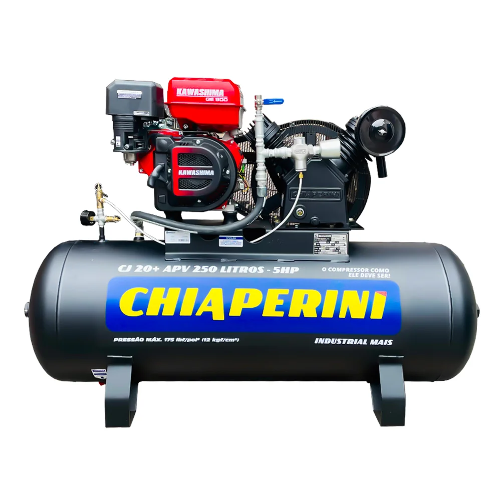 Compressor de Ar 20 Pés 250 Litros a Gasolina 9HP Chiaperini