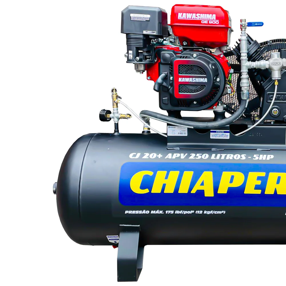 Compressor de Ar 20 Pés 250 Litros a Gasolina 9HP Chiaperini