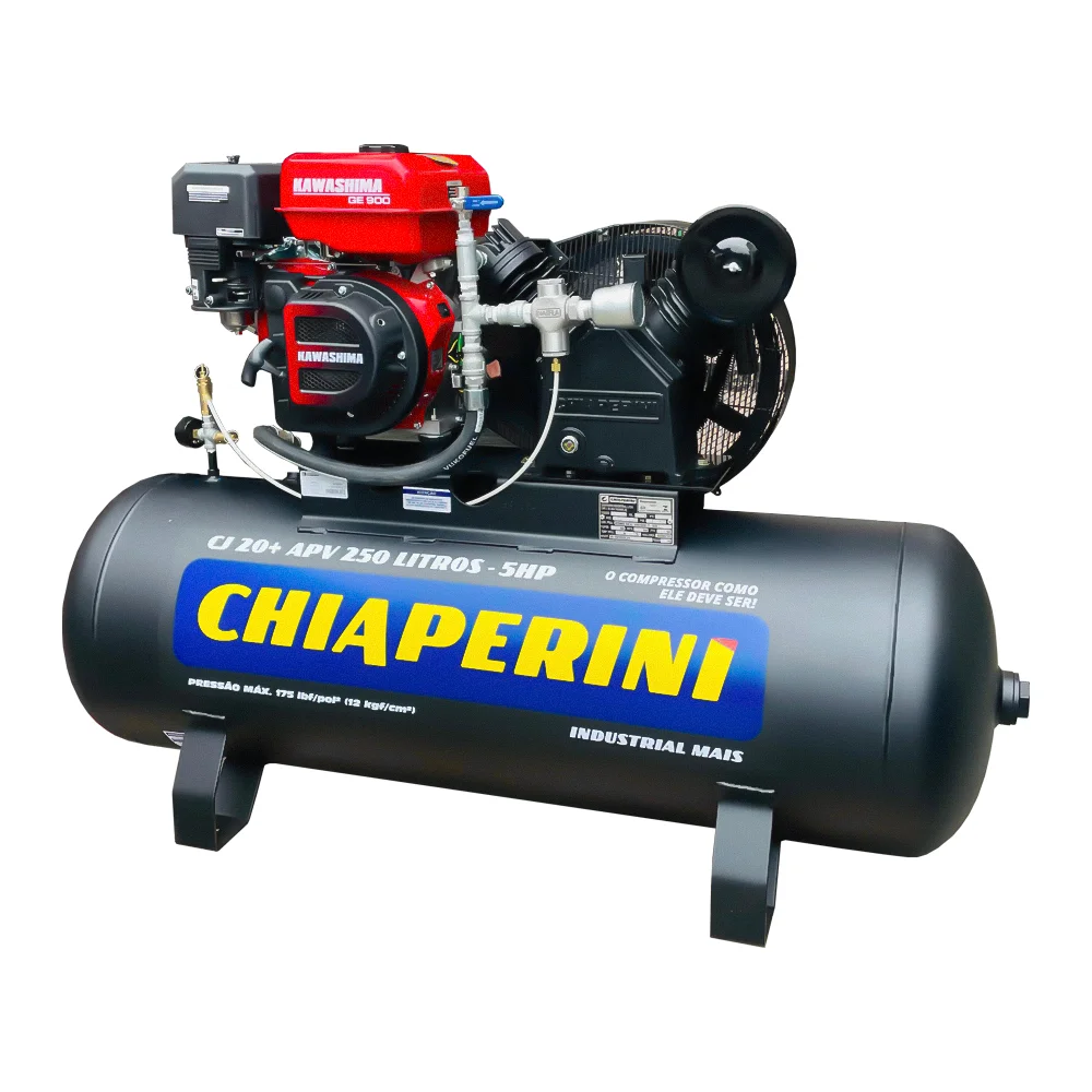 Compressor de Ar 20 Pés 250 Litros a Gasolina 9HP Chiaperini