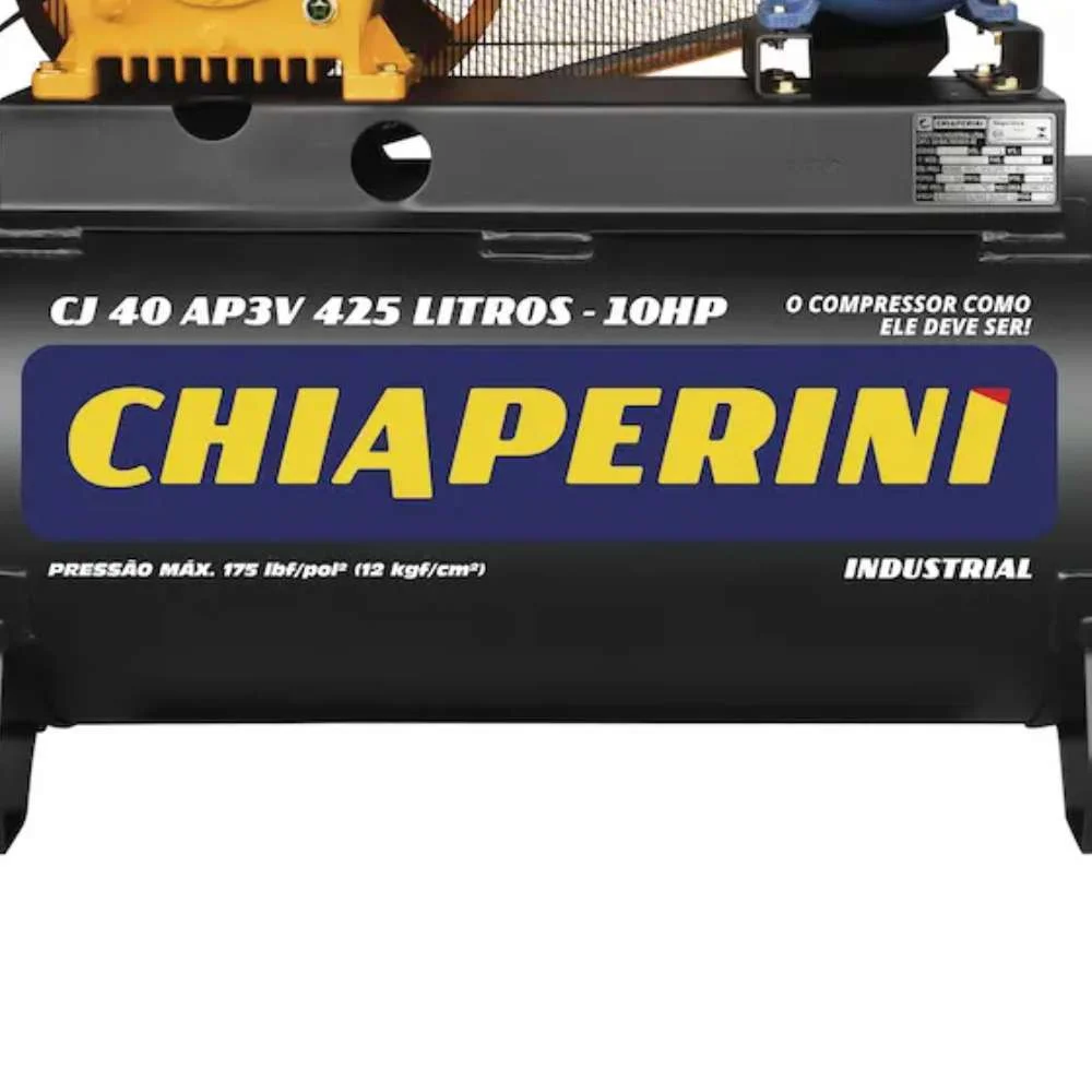 Compressor de Ar 40 Pés 10Hp 425L Chiaperini 220V