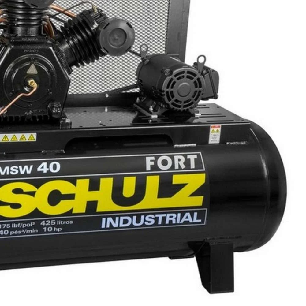 Compressor de Ar 40 Pés 10Hp 427L 220V Schulz