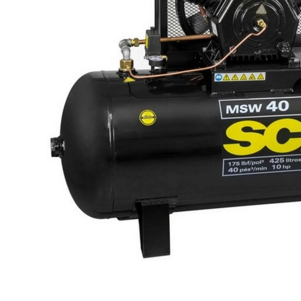 Compressor de Ar 40 Pés 10Hp 427L 220V Schulz