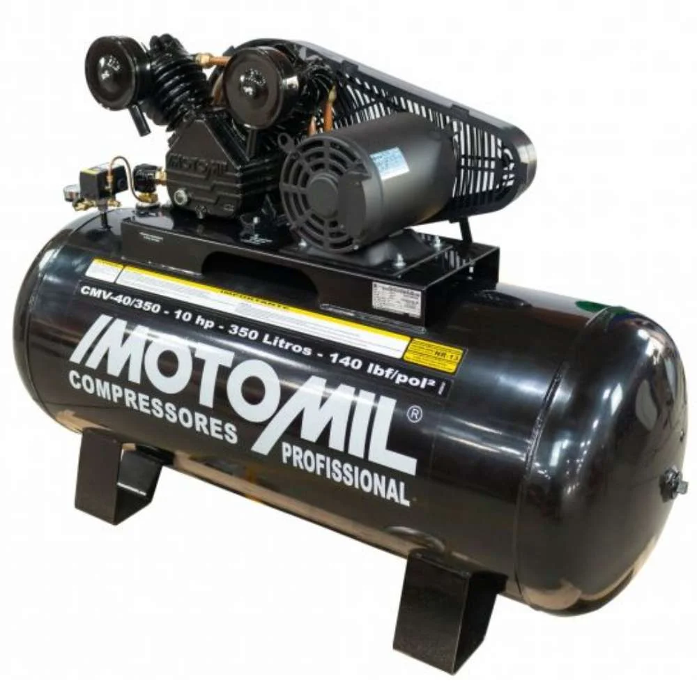 Compressor de Ar 40 Pés 350L 10Hp Motomil - 220V