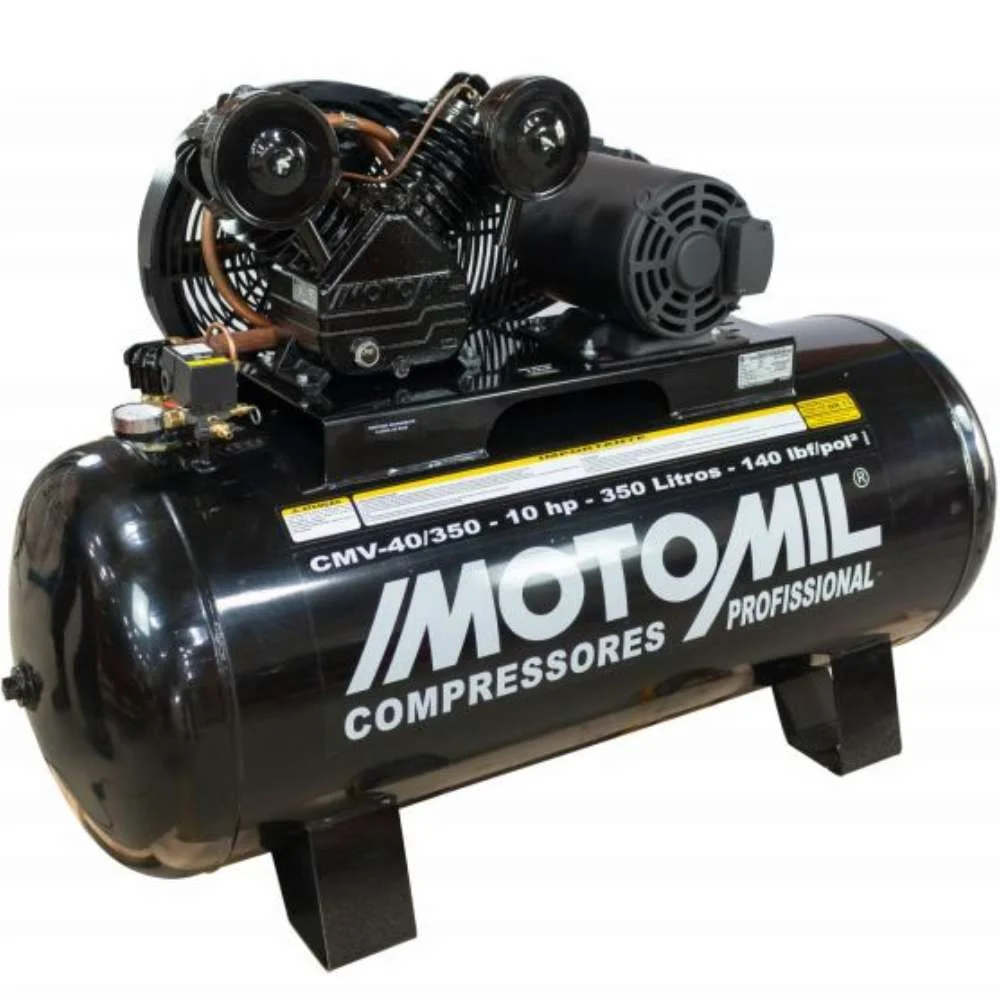 Compressor de Ar 40 Pés 350L 10Hp Motomil - 220V