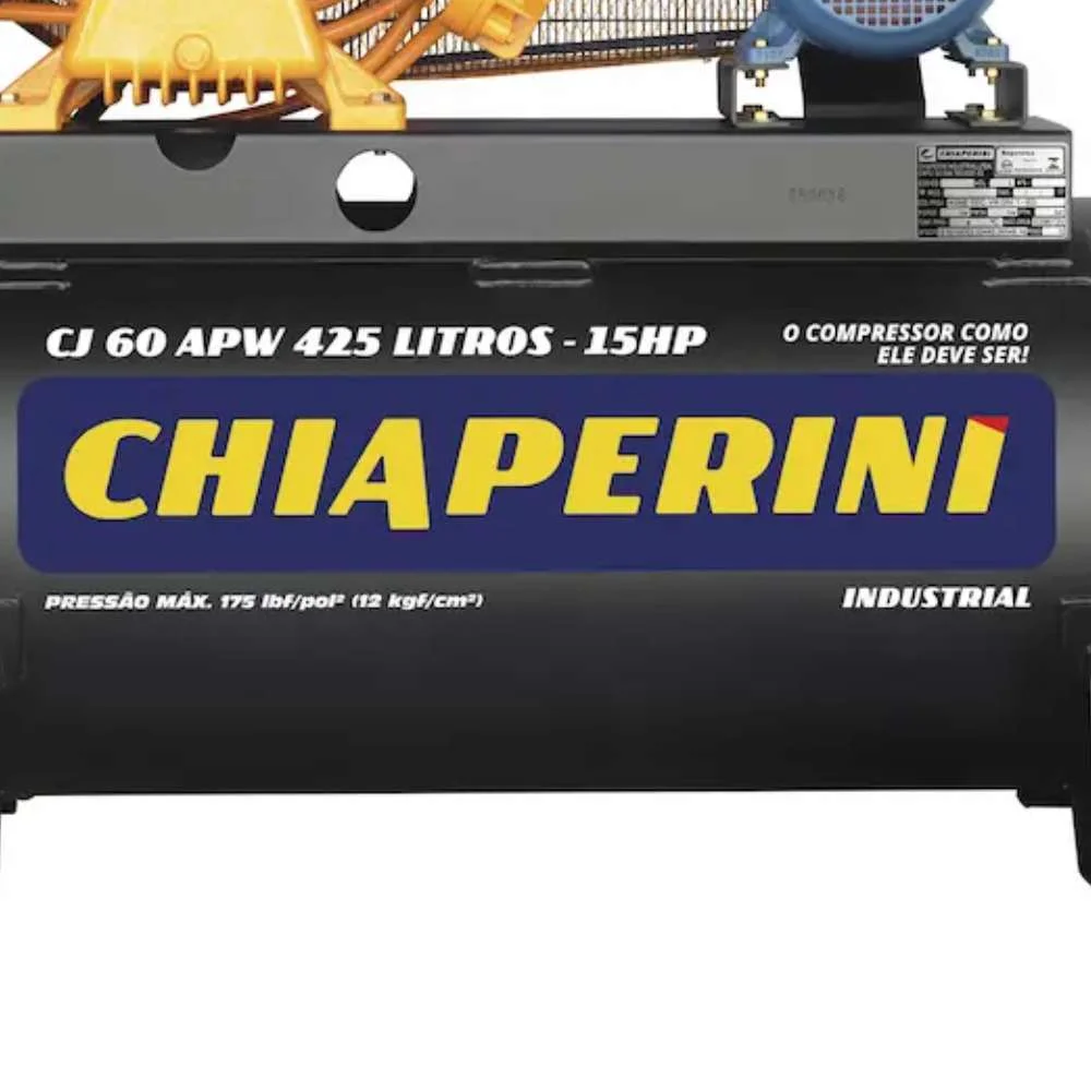 Compressor de Ar 60 Pés 15Hp 425L Chiaperini 220V