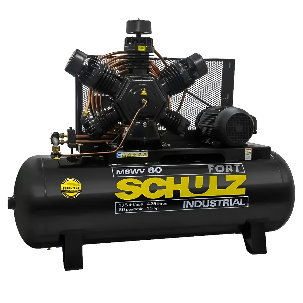 Compressor de Ar 60 Pés Schulz 15Cv Trifásico Mswv Fort 425 Litros