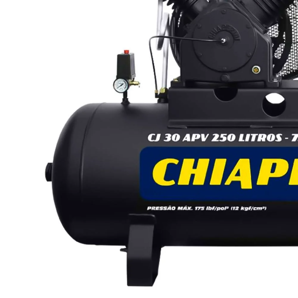 Compressor de Ar Alta Pressão Chiaperini 30 Pés 250L 7.5Cv Trifásico 220/380V