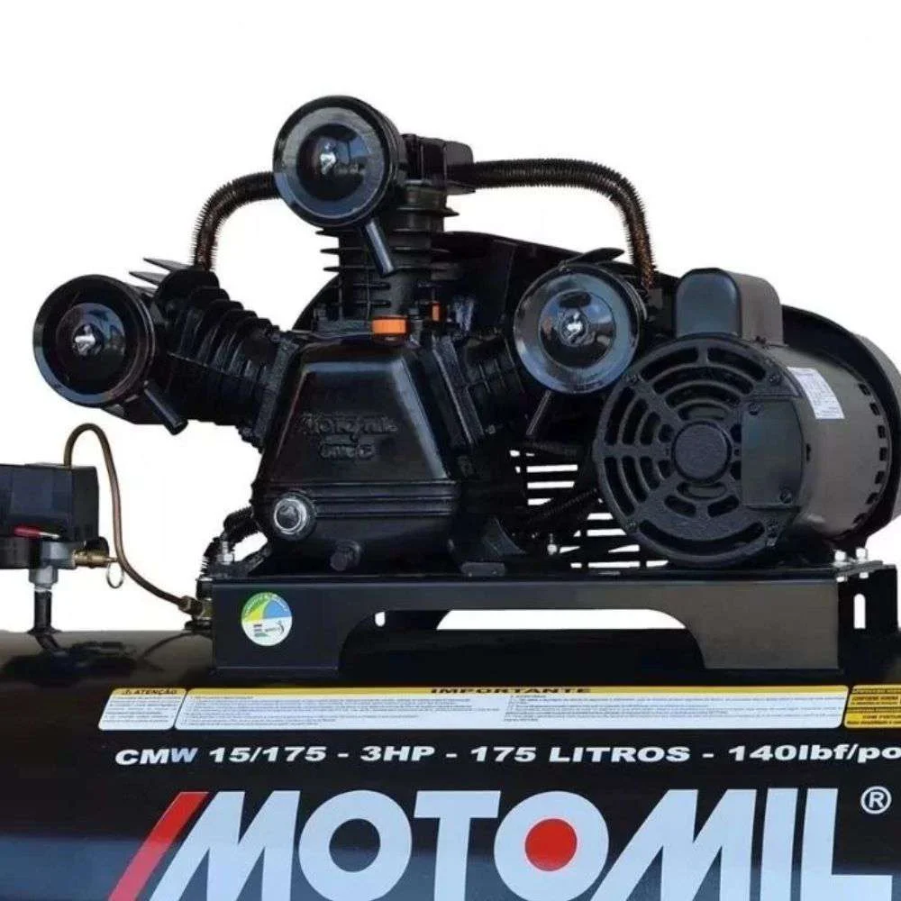 Compressor de Ar Cmw-15/175 3Hp Monofásico 175L Motomil