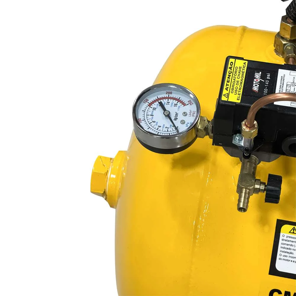 Compressor de Ar Monofásico 10 Pés 2 Hp 100L Motomil 220V