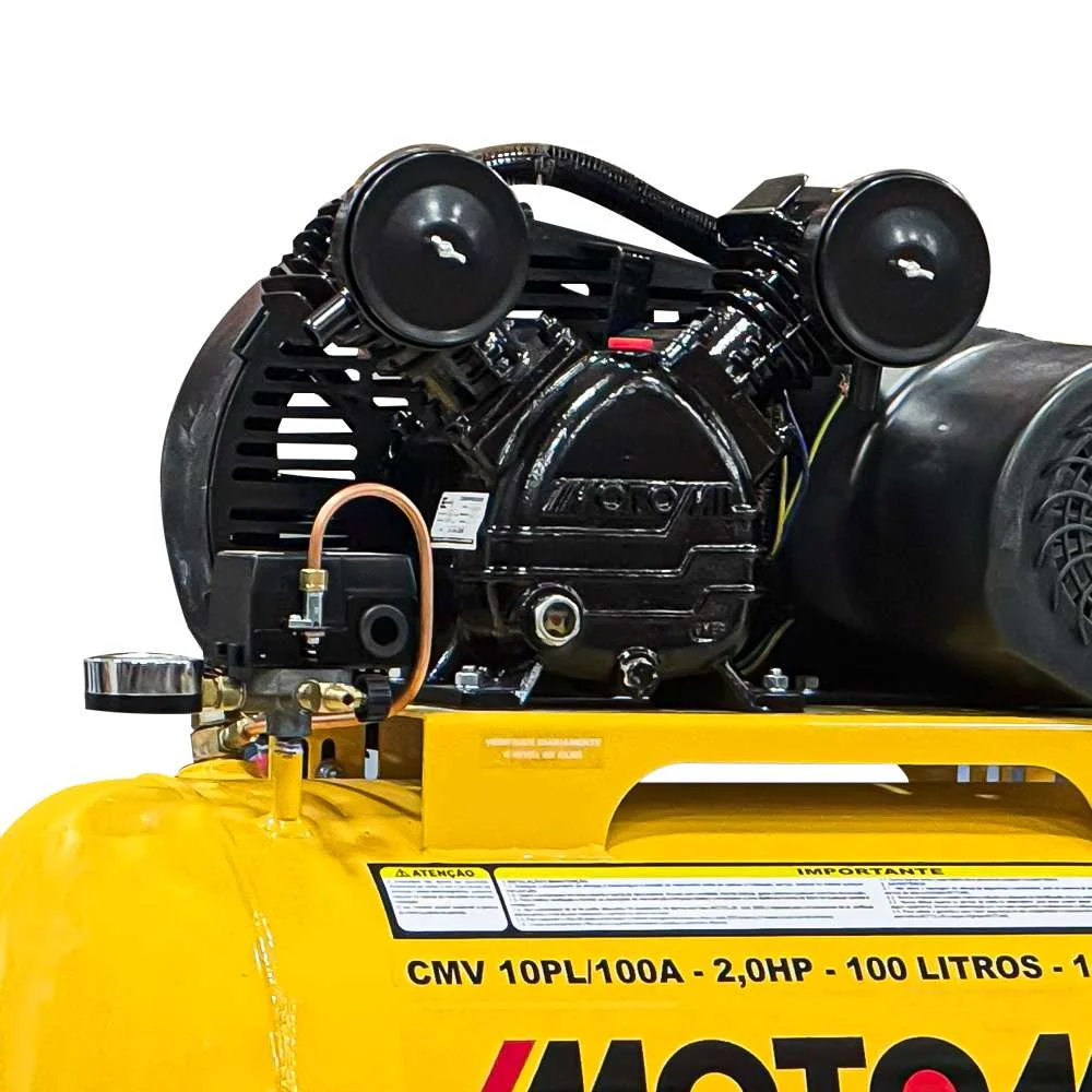 Compressor de Ar Monofásico 10 Pés 2 Hp 100L Motomil 220V