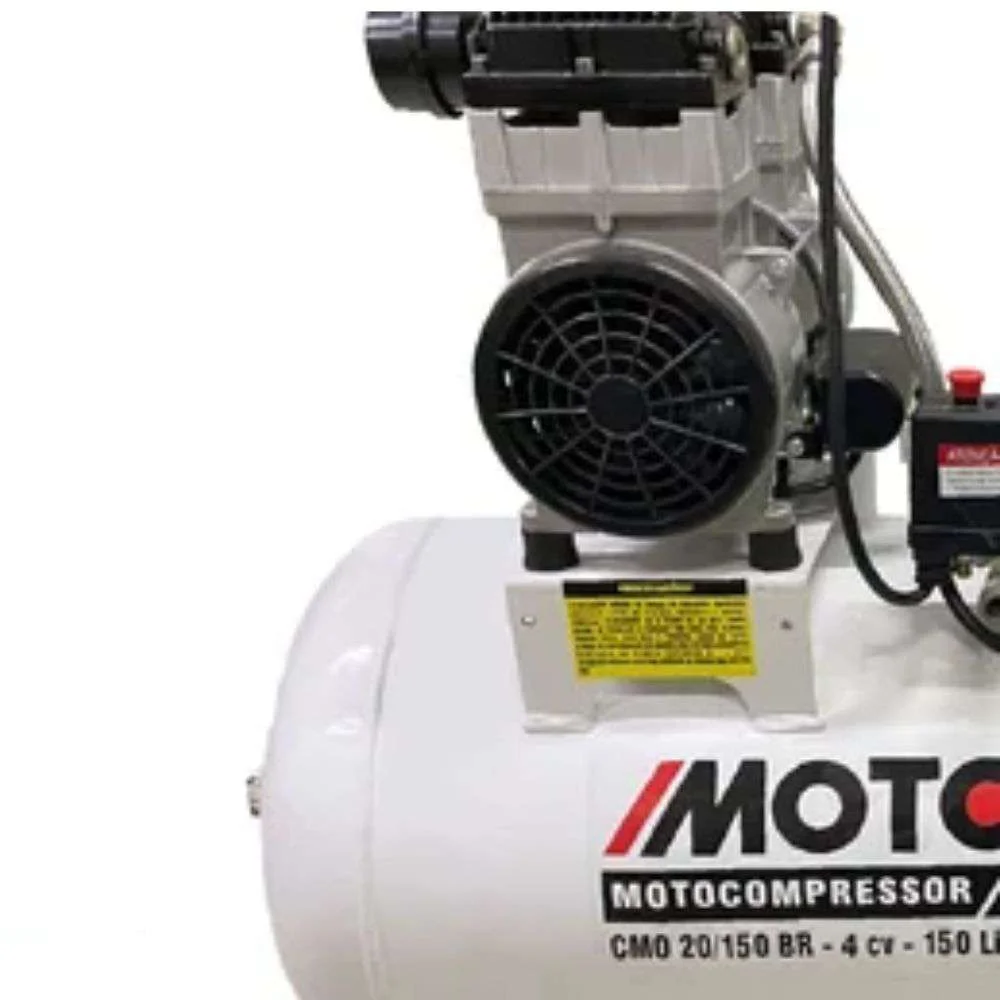 Compressor de Ar Odontológico 20 Pés 150L 220V Silencioso Isento de Óleo Motomil