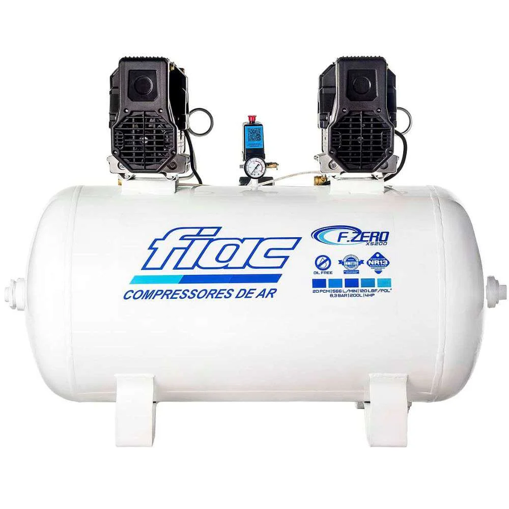 Compressor de Ar Odontológico 20 Pés Isento de Óleo 120Psi 200L 220V