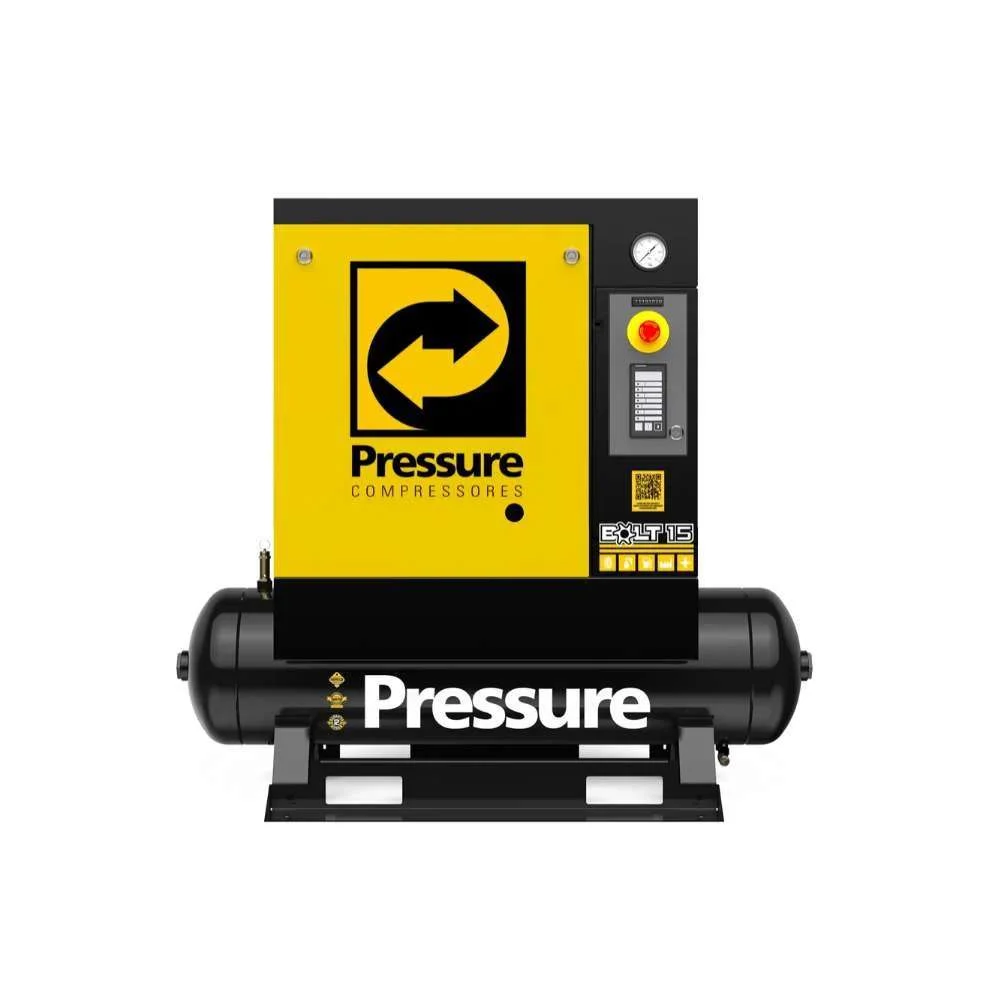 Compressor de Ar Parafuso 15Hp 9,1Bar 265L 220V Bolt Pressure