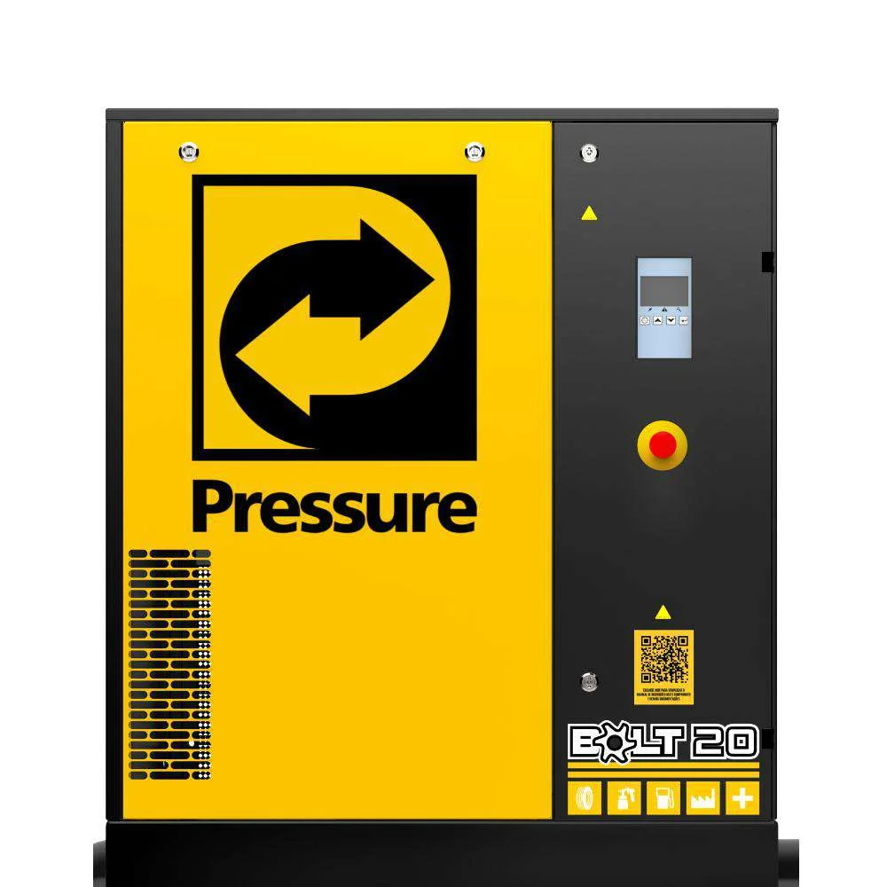 Compressor de Ar Parafuso 20Hp 265L Trifásico Pressure - 10,8
