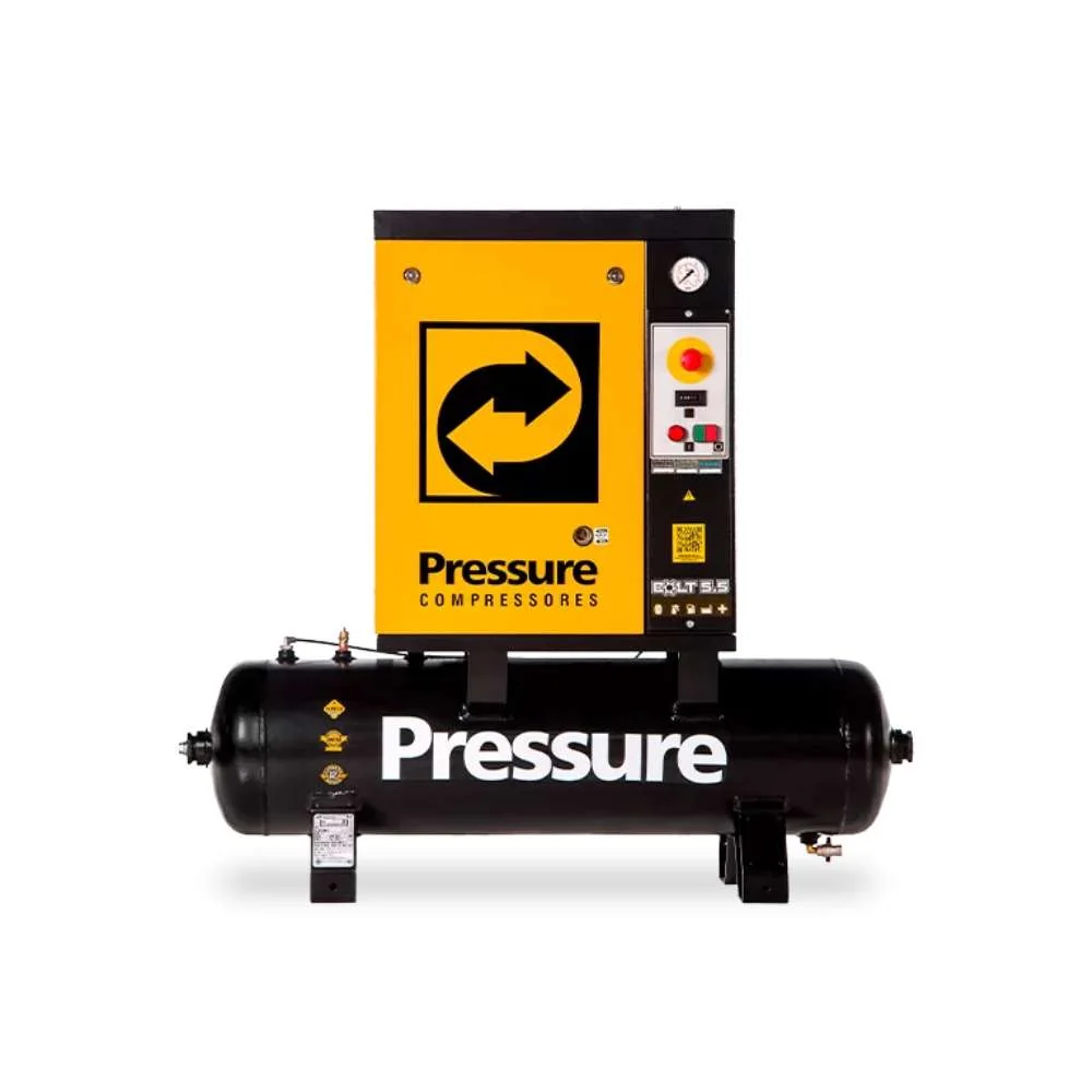 Compressor de Ar Parafuso 5.5 Hp 100L Bolt Pressure 220V