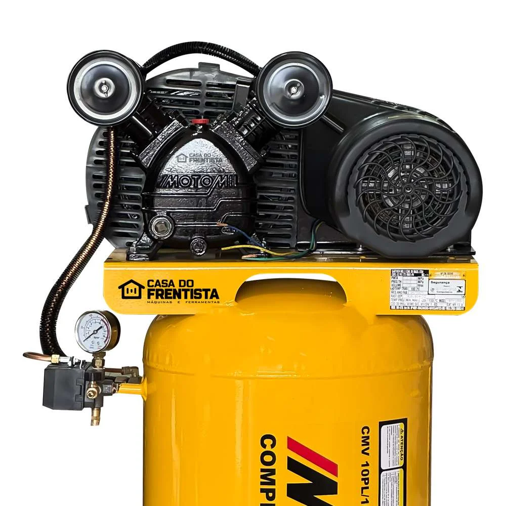 Compressor de Ar Vertical 10 Pes 100L 220V Air Power Motomil