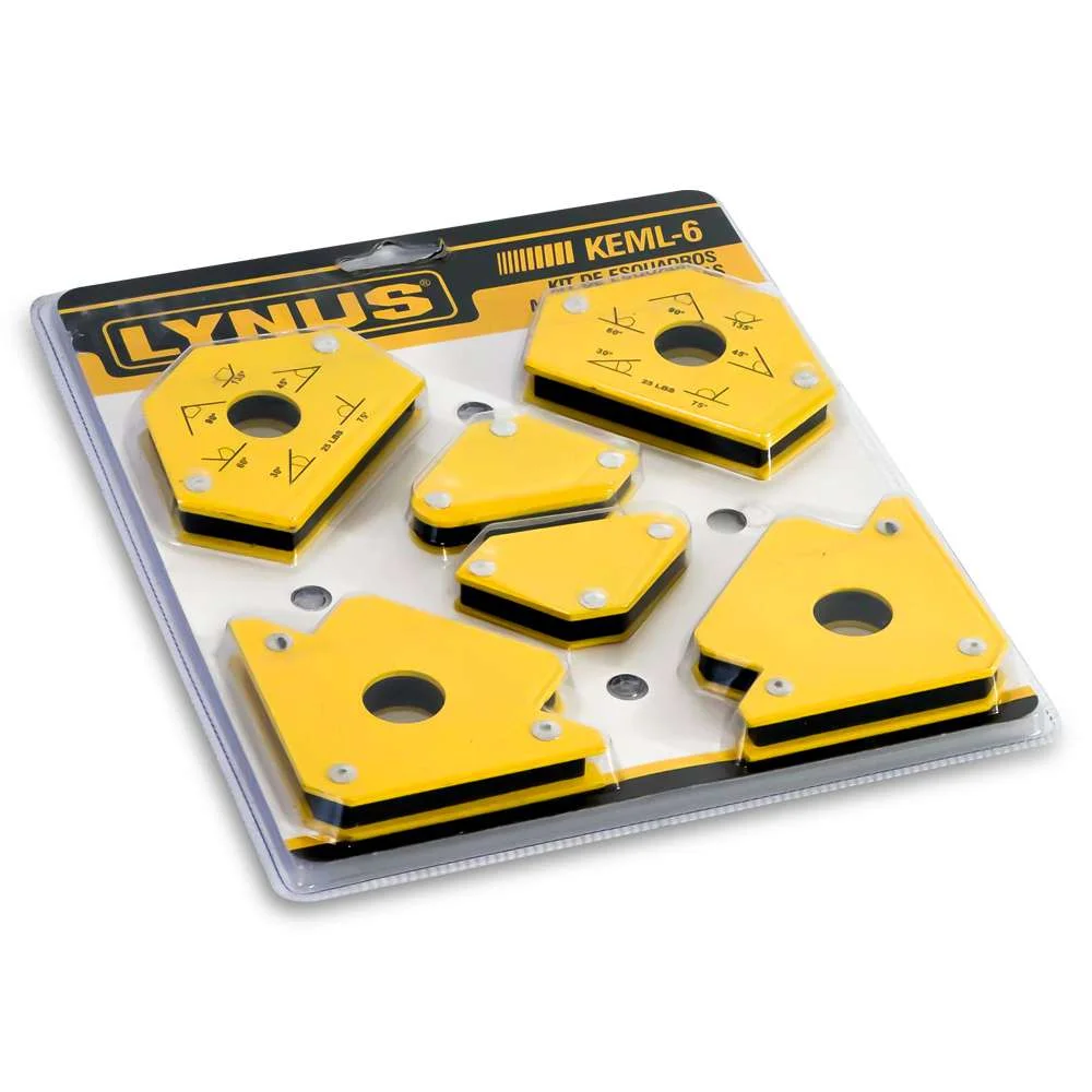 Conjunto Esquadro Magnético 6 Peç Lynus