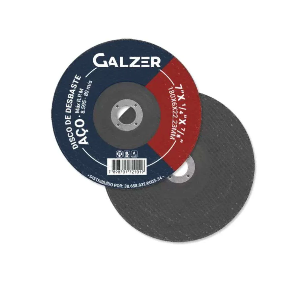 Disco de Desbaste 7 Aço Galzer