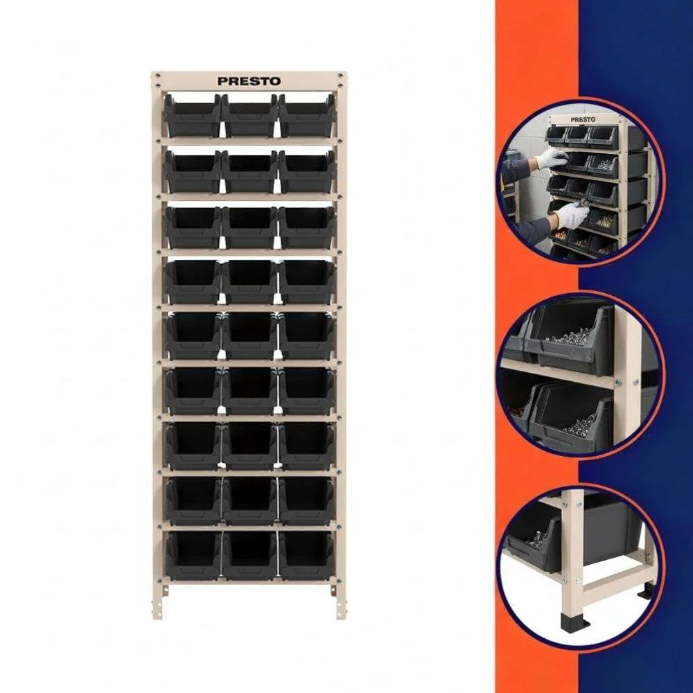 Estante Organizadora em Aço com 27 Gavetas 93009 Presto