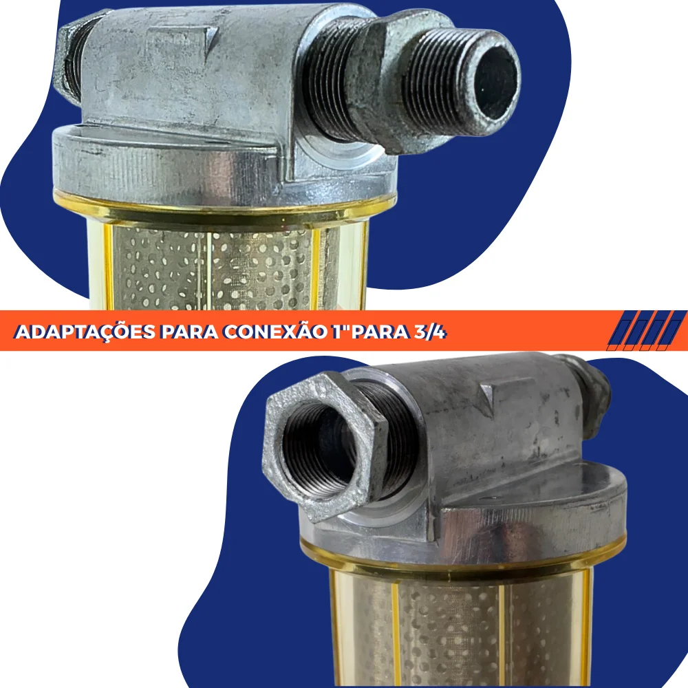 Filtro De Particulas Para Diesel 1" + Conexões Para 3/4 Gp Company