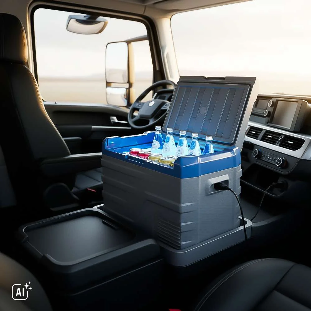 Geladeira Portátil 40L Azul 12/24V para Caminhão Rotta376
