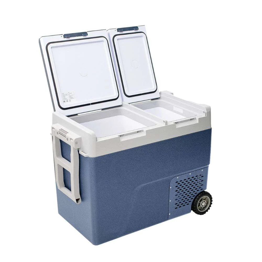Geladeira Portátil B60 60L 12/24V Caminhão 2 Portas com Rodas Rotta376