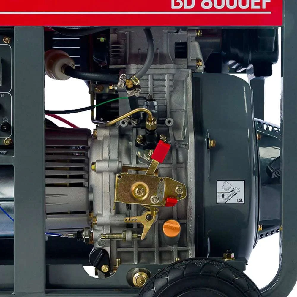 Gerador a Diesel 6,7Kva 220/110V 13Cv Bd8000Ef Partida Eletrica Branco
