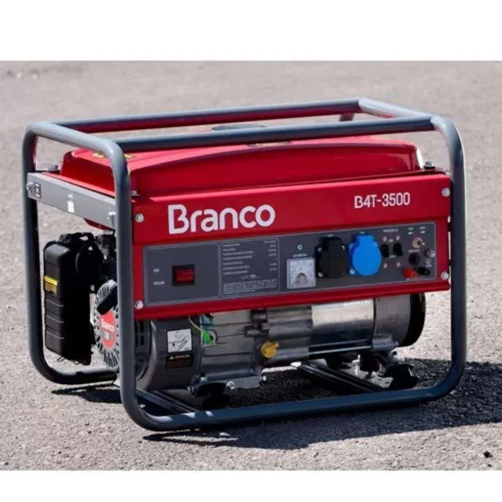 Gerador Branco Gasolina 70Cv Partida Manual B4T-3500