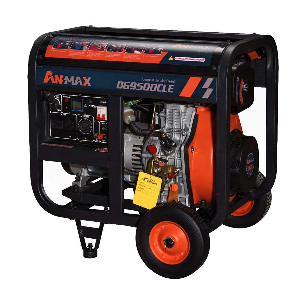 Gerador de Energia a Diesel 8Kva 13.5Hp 499Cc Dg9500Cle Anmax