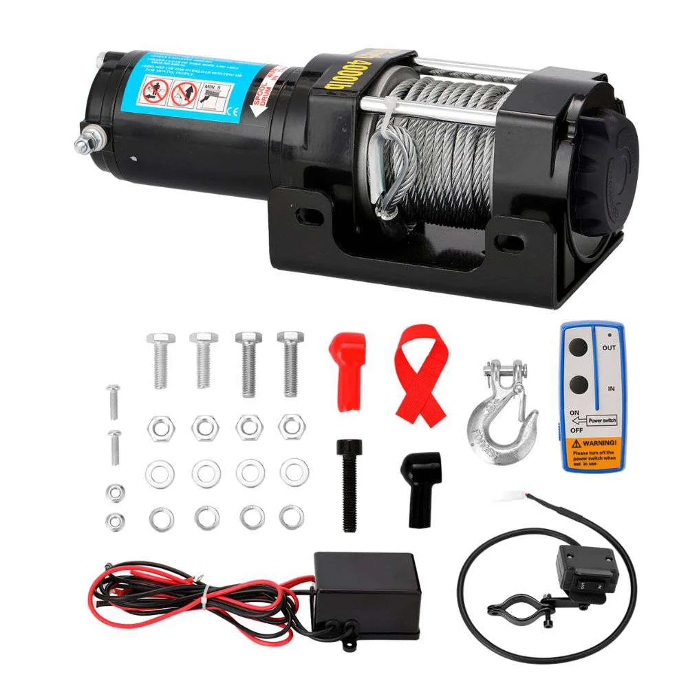 Guincho Elétrico Automativo 1360Kg 12V Rotta376