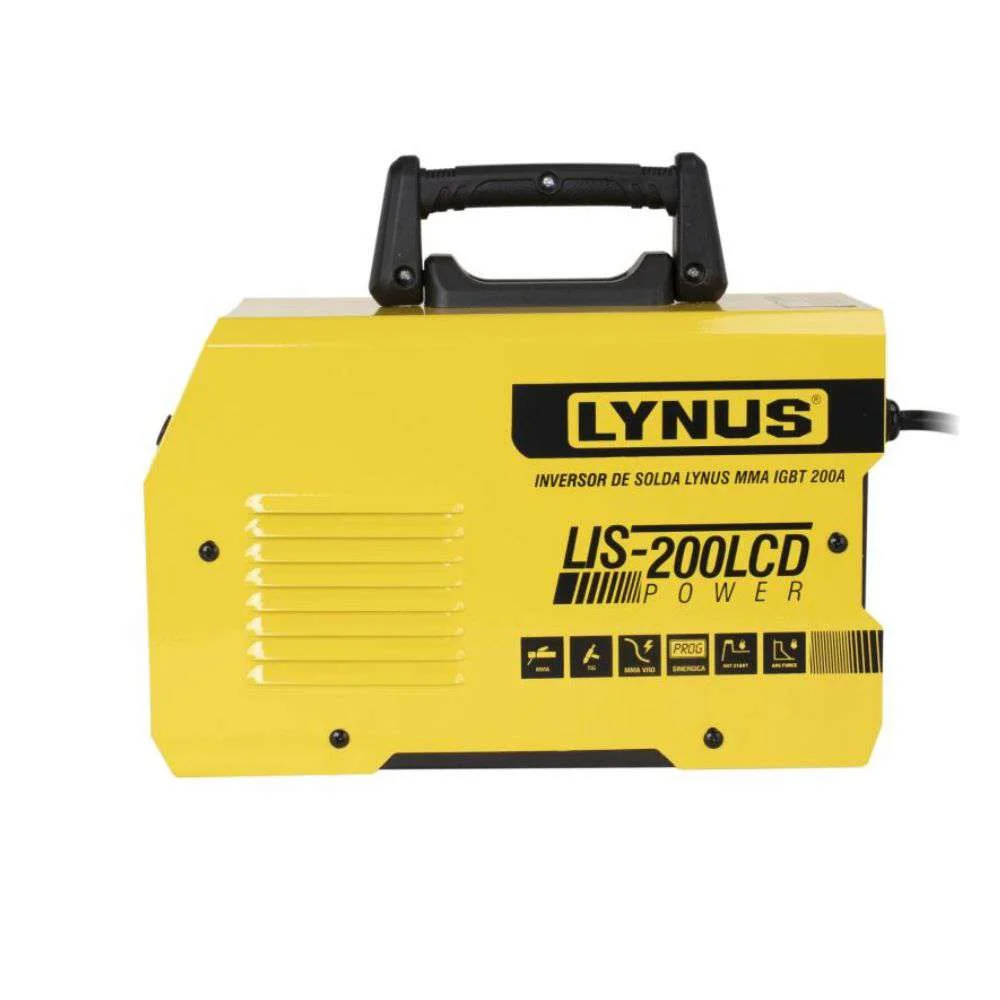 Inversora de Solda 120A Mma Tig Lift Lis-200Lcd Lynus